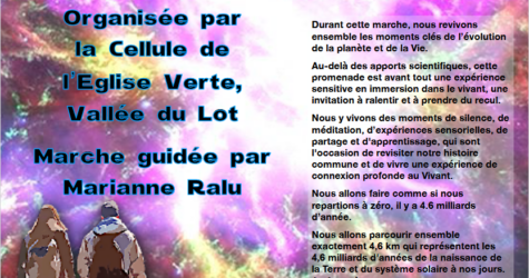DEEP TIME WALK le 14 juin 2026 à partir de 13h pique et à 15h marche de 4.6km à  Lascrozes