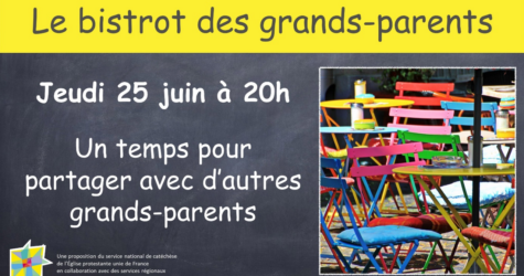 Le bistrot des grands-parents : Un temps pour partager avec d&rsquo;autres grands-parents  Jeudi 25 juin 2026 à 20h (En ligne)