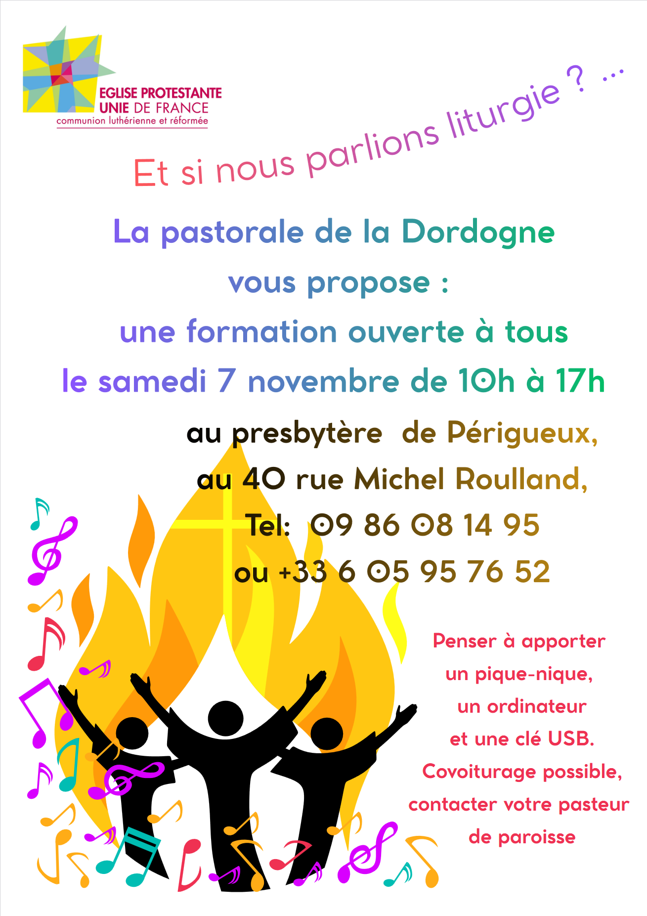 Formation liturgique samedi 7 novembre de 10h à 17h au presbytère de Périgueux