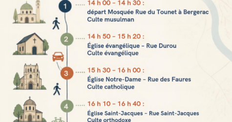 Marche: RENCONTRE interreligieuse à Bergerac le 25 Octobre 2026